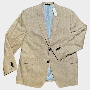 Banana Republic Taupe Linen Blend Blazer Men's 42S/C Sport Coat Casual Jacket